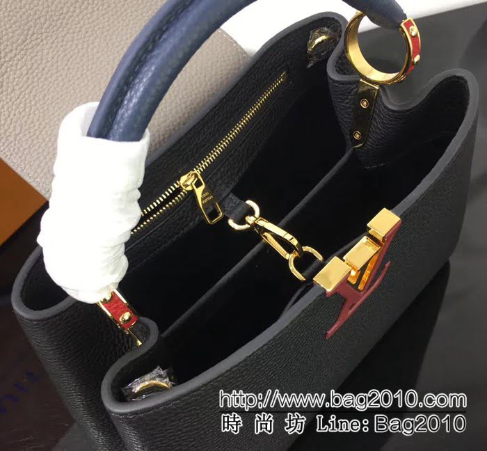 路易威登LV頂級原單2018新款 M94517黑配卡其手提包 YDH1294